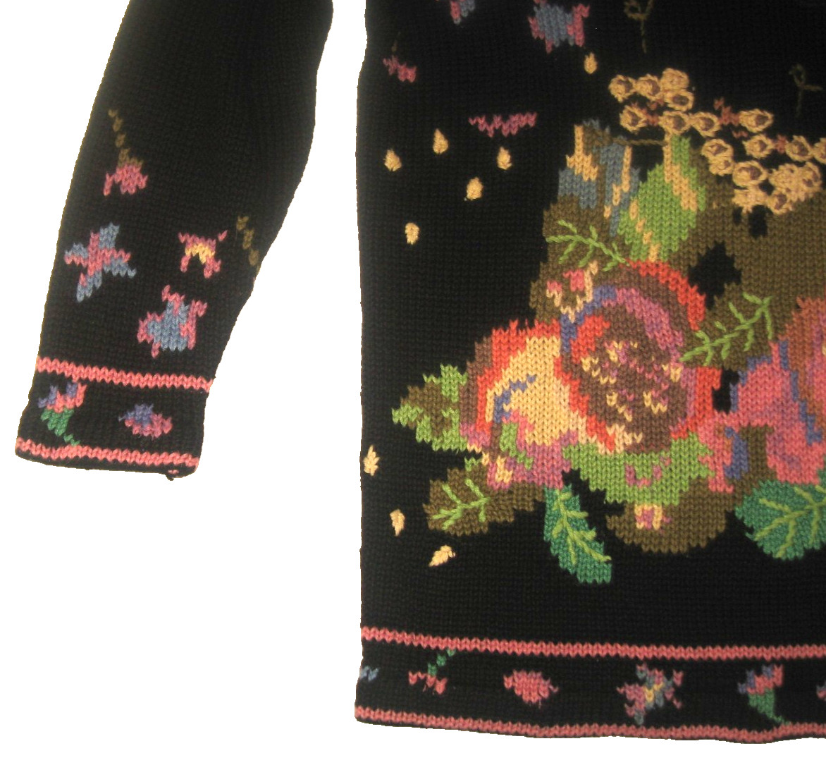 NOS Vintage 90s Oversized Granny Core Ramie Knit Blend Cottagecore Sweater S/M