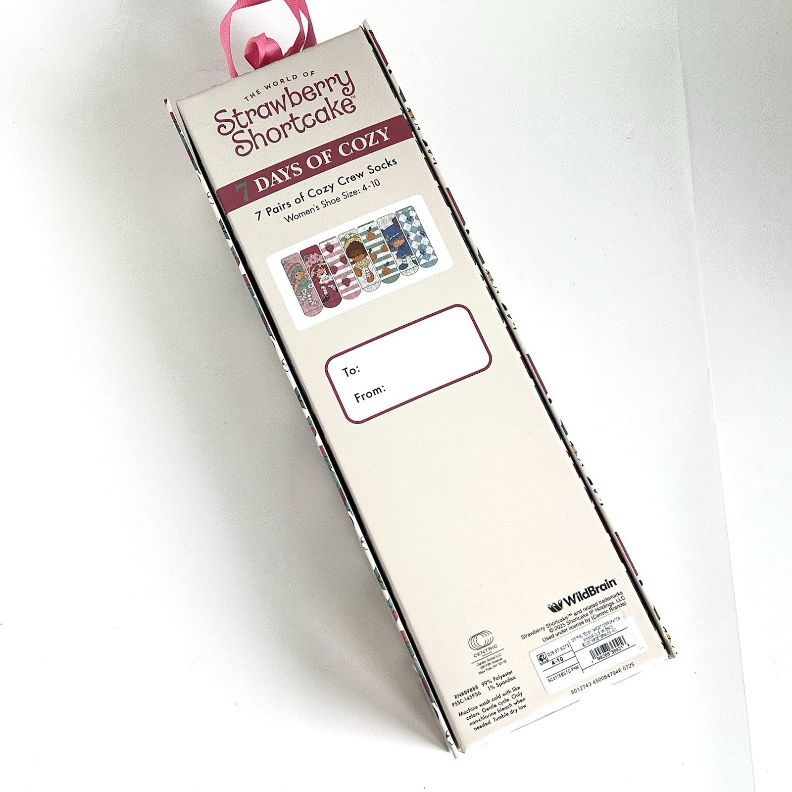 Strawberry Shortcake 7 Cozy Crew Socks Set Women&rsquo;s 4-10 New in Box