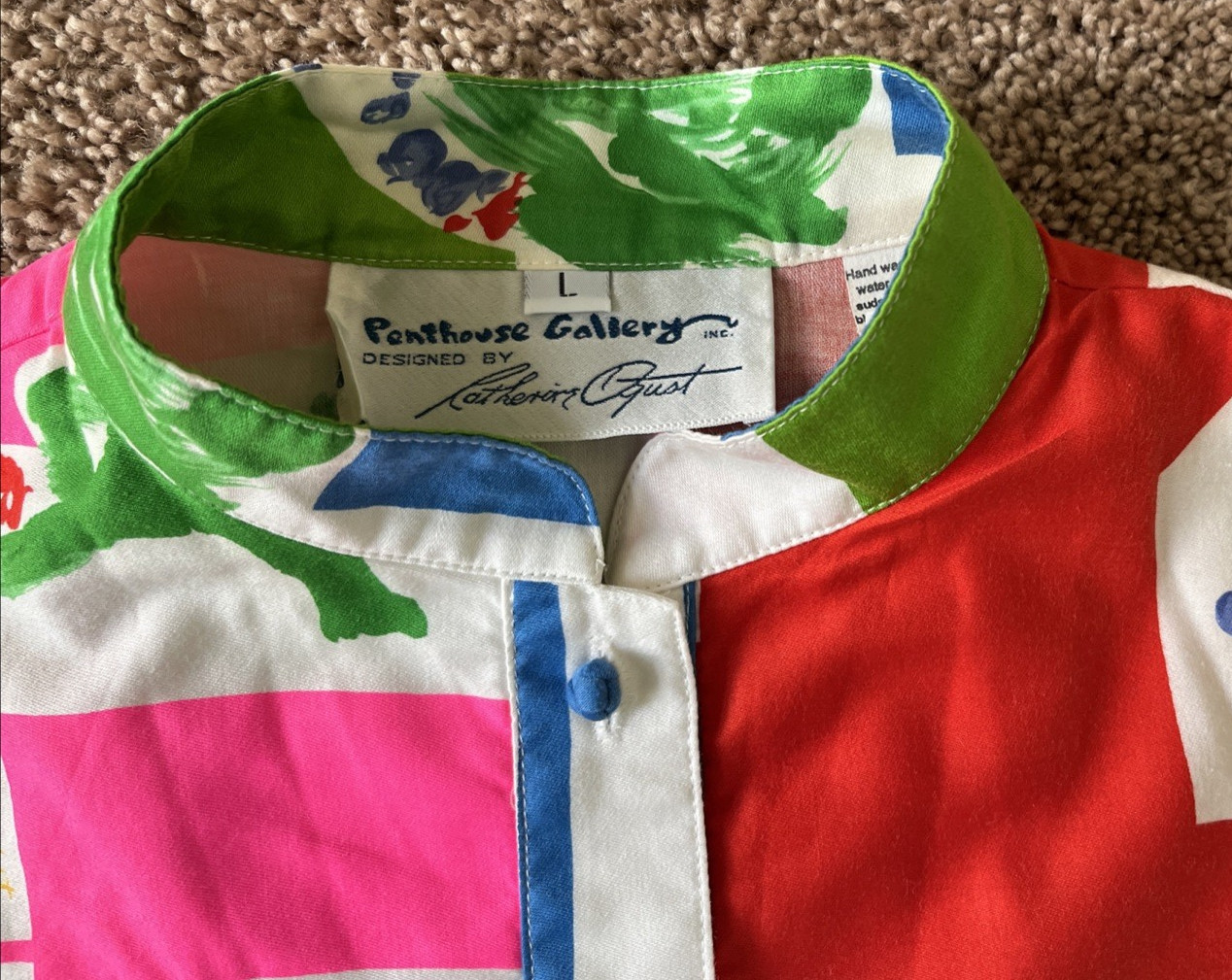 Vintage CATHERINE OGUST PENTHOUSE GALLERY 70/80s Women&rsquo;s Tunic Top – Sz L