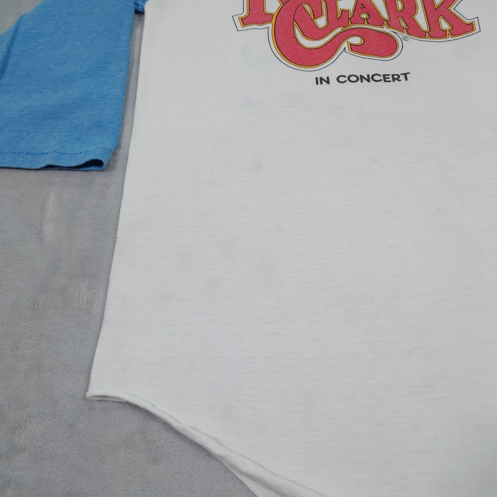 Vtg 80s Roy Clark Concert Tee Women&rsquo;s M Raglan 3/4 Sleeve T-Shirt Country Music