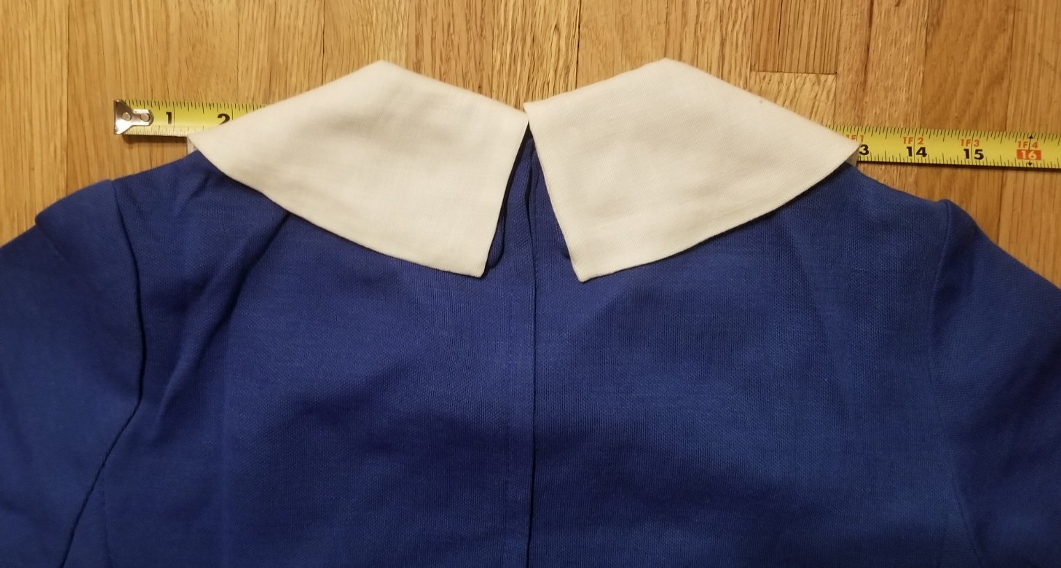 NOS Vintage SEARS 1960s JUNIOR BAZAAR Size 15 Polyester /Worsted Wool Blue Dress