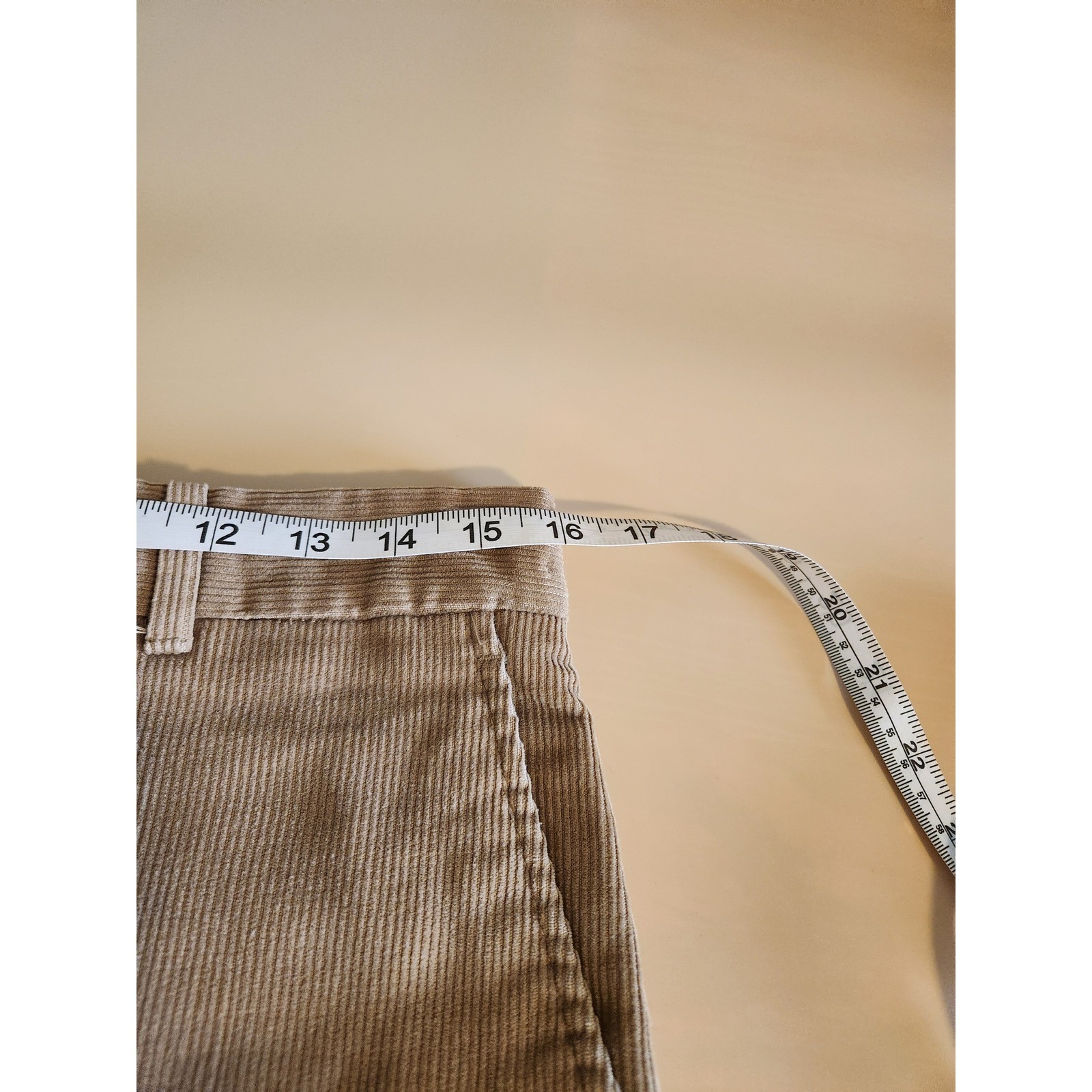 Sears The Corduroy Collection Trousers Women 32 Tan Vintage Wide Leg High Rise