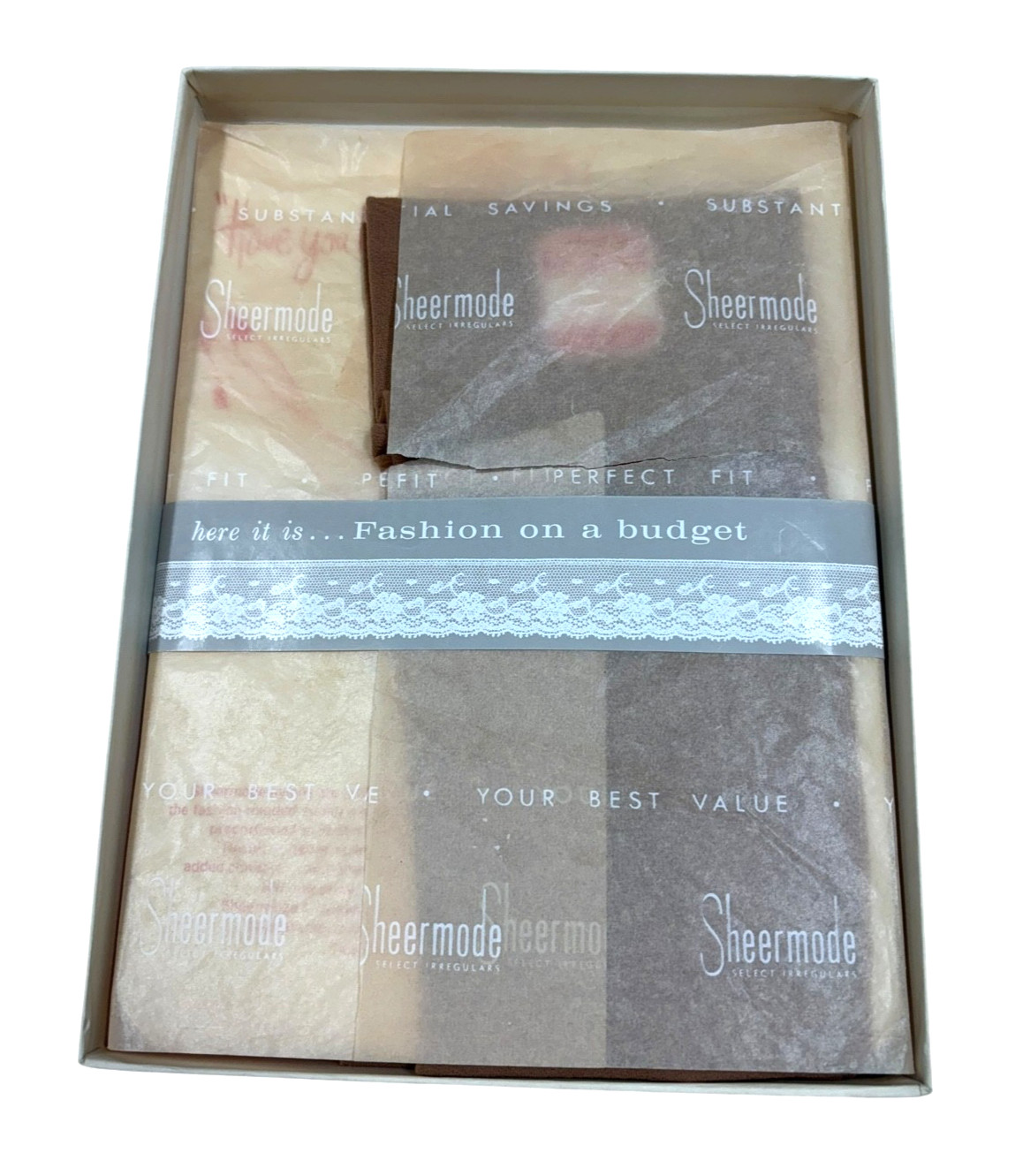 2 Pairs Vintage Sheermode Nylon Stockings 10.5 11 Slim Leg Select Irregulars new