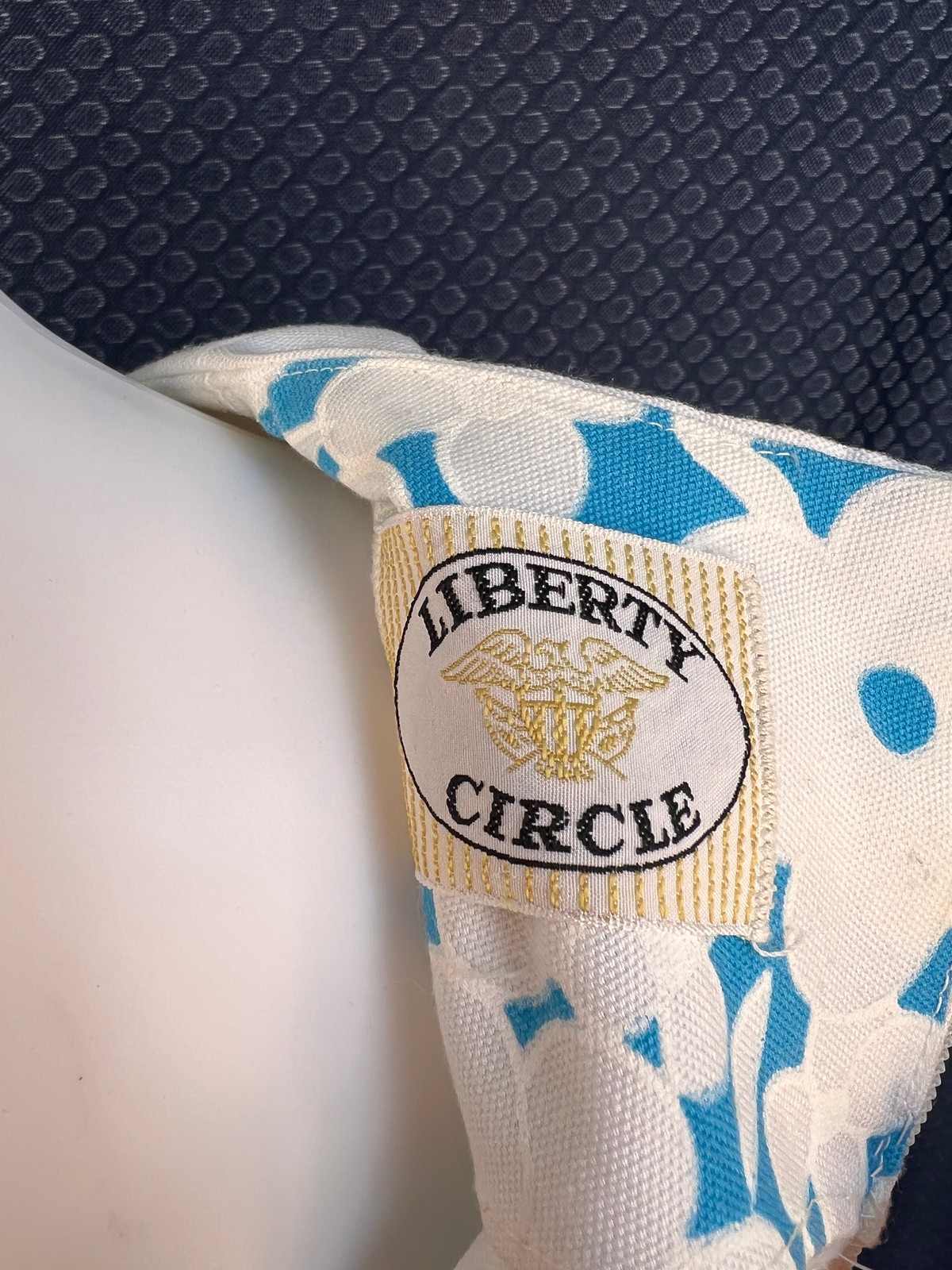 1960s Blue and White Liberty Circle Minidress, S/M