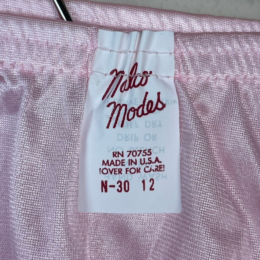 Malco Modes Ruffle Undies Womens 12 Pink Coquette Vintage Lace Bloomers USA