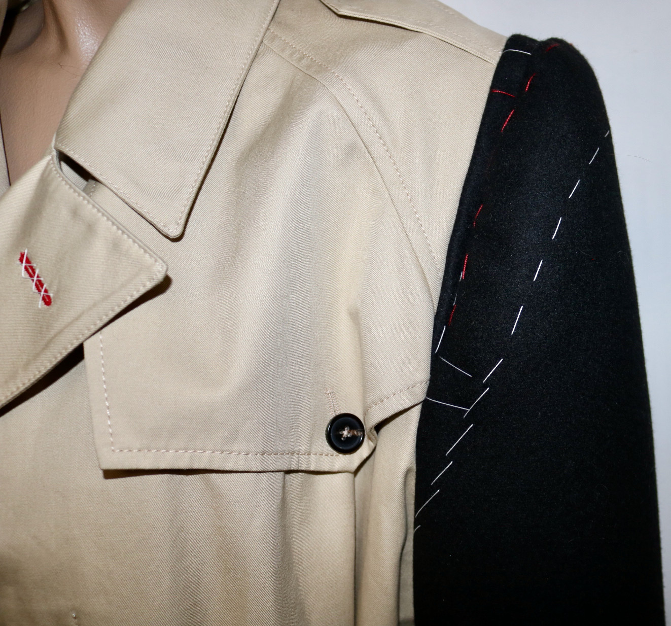 Maison Margiela line 4 work in progress belted trench coat 46