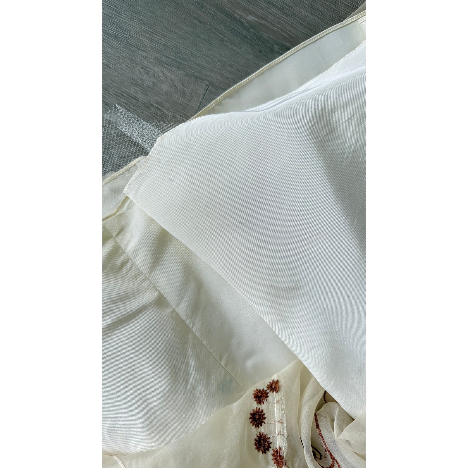 Vintage 1950s Gingham Organza Strapless Prom Party Wedding Dress XS