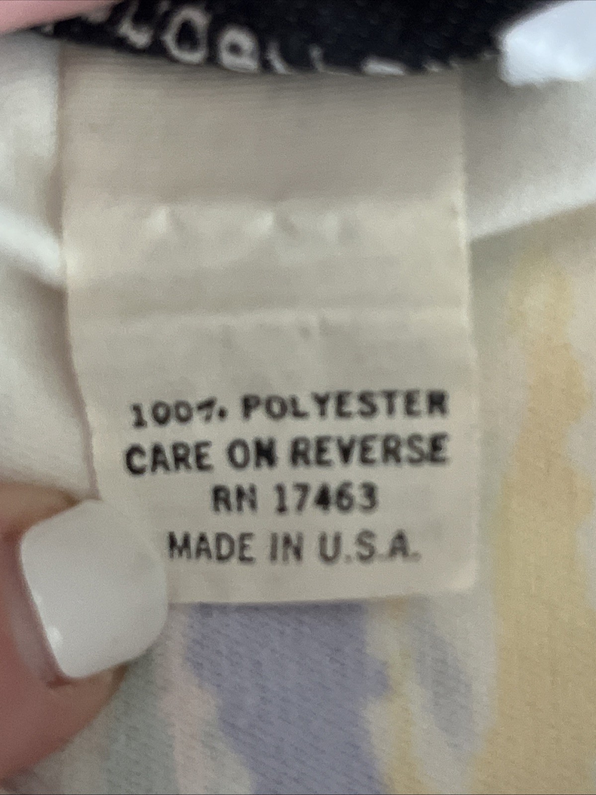 Vintage Polyester Pastel Blouse Size L Made In USA Short Sleeve Mock Neck Button