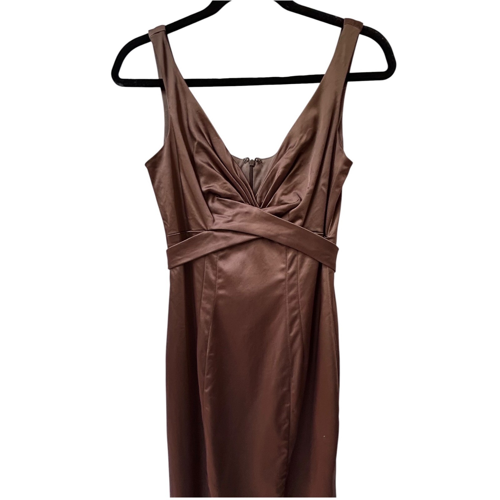 Cache Copper/Brown Bodycon Midi Dress Size 8 Vintage!