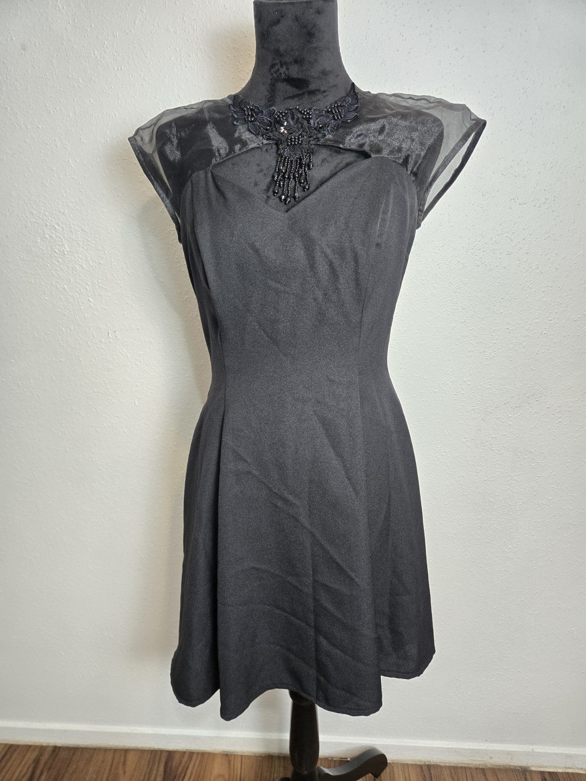 Vintage 90s Black Gothic Dress