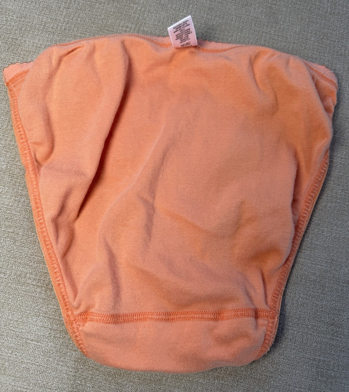 Vintage Victorias Secret Signature Waistband String Bikini Small Solid Orange