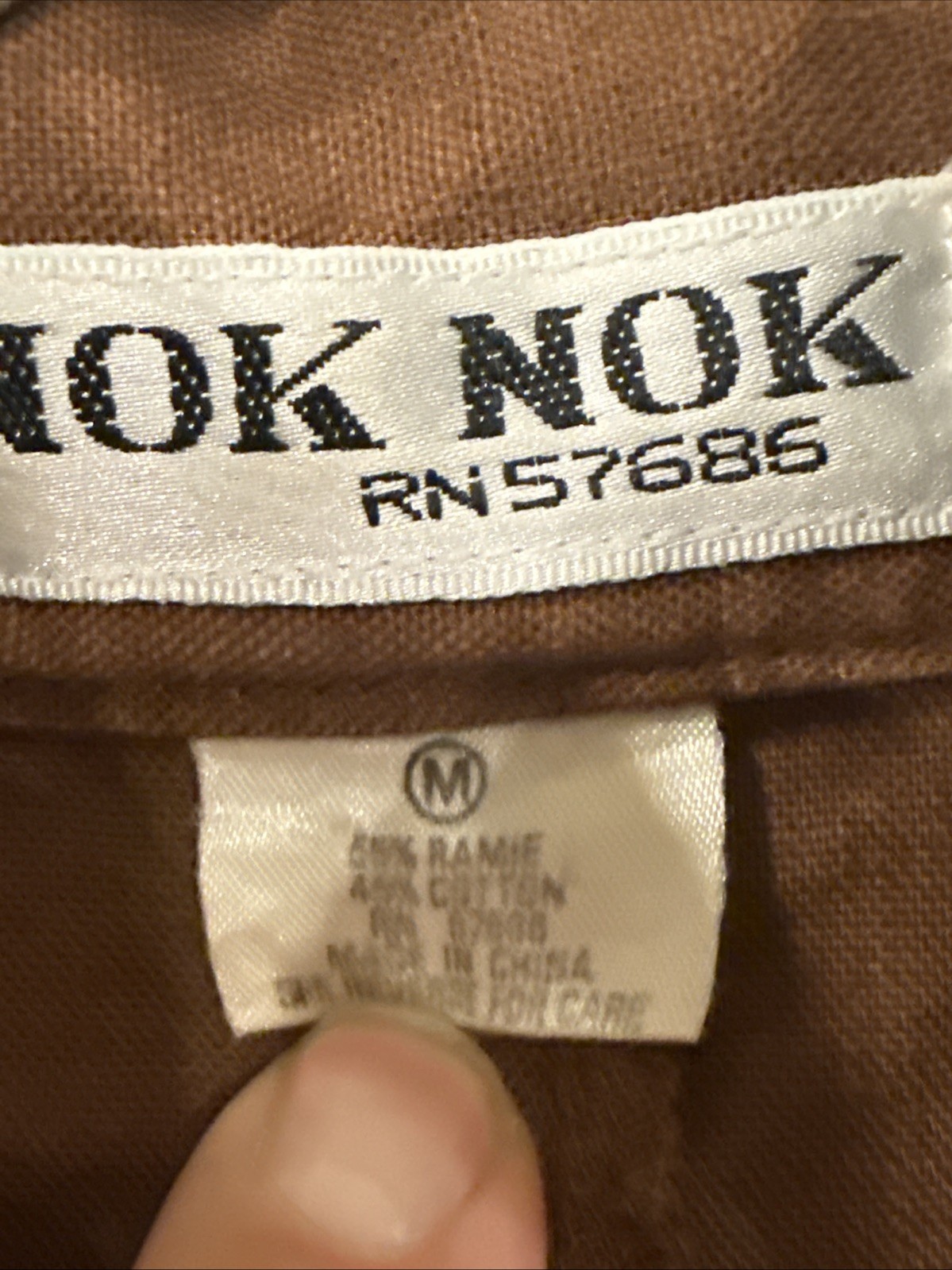 NOK NOK Vintage Brown Original 80s Style Dress, Front Zip, Pockets, Unique