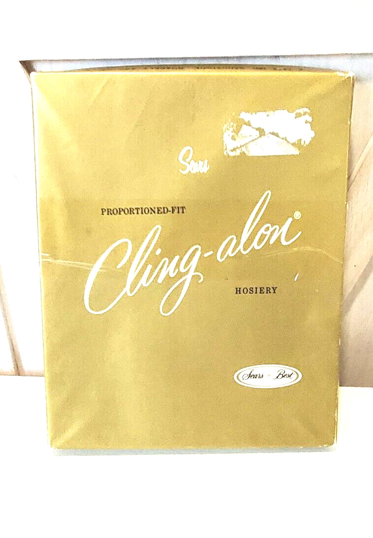 3 Pr VTG SEARS CLING-ALON Hosiery Stockings 1960&rsquo;s Sanstone Shapely A 8.5-9.5