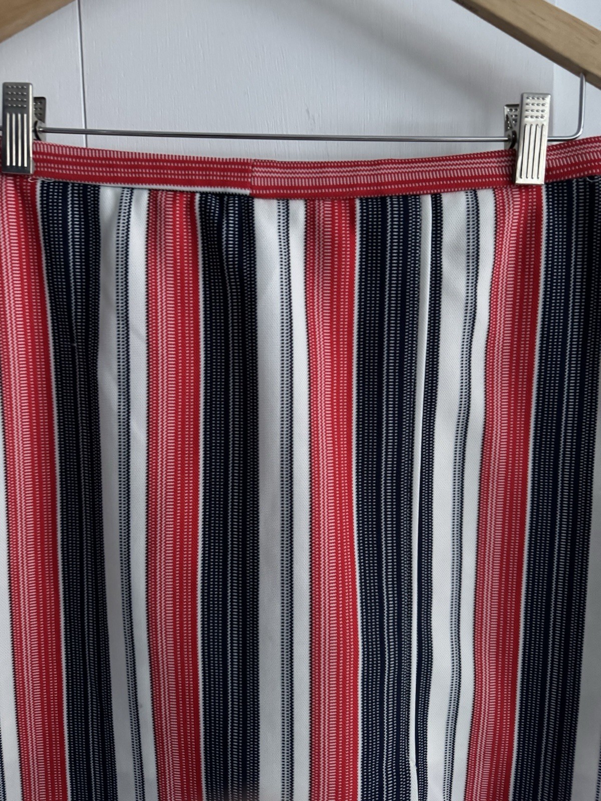Vintage 1970s Haymaker Polyester Golf Tennis Skirt Skort Red/White/Blue Stripes