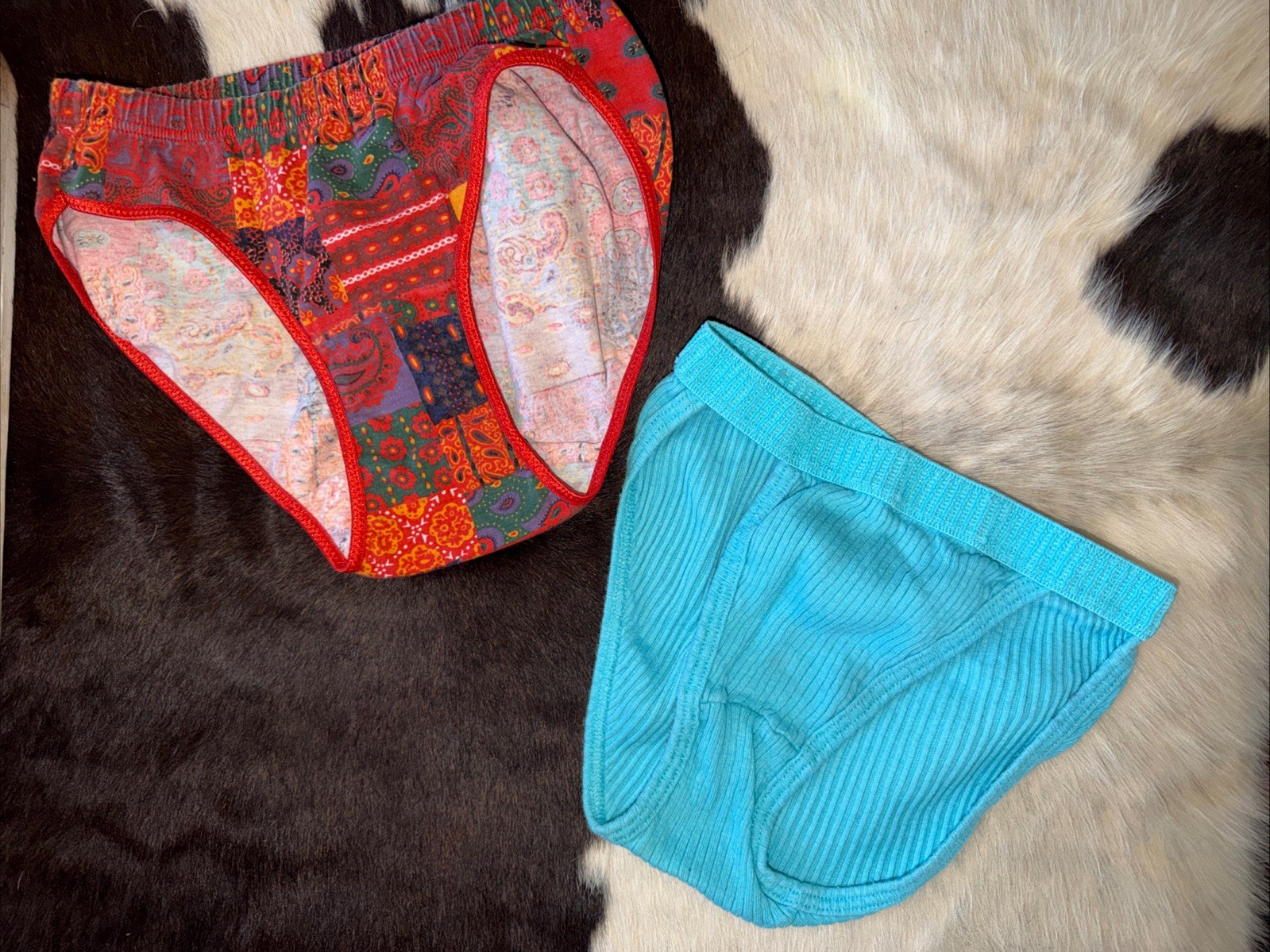 Vintage 80’s Gold Label Cotton Bikini Women’s Size Small Lot Of 2 Hipster R
