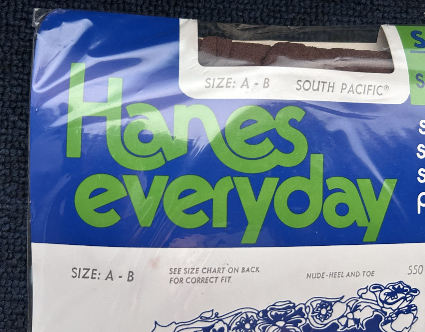 Vintage Hanes Everyday Pantyhose Sandalfoot Sheer Stretch South Pacific – SEALED