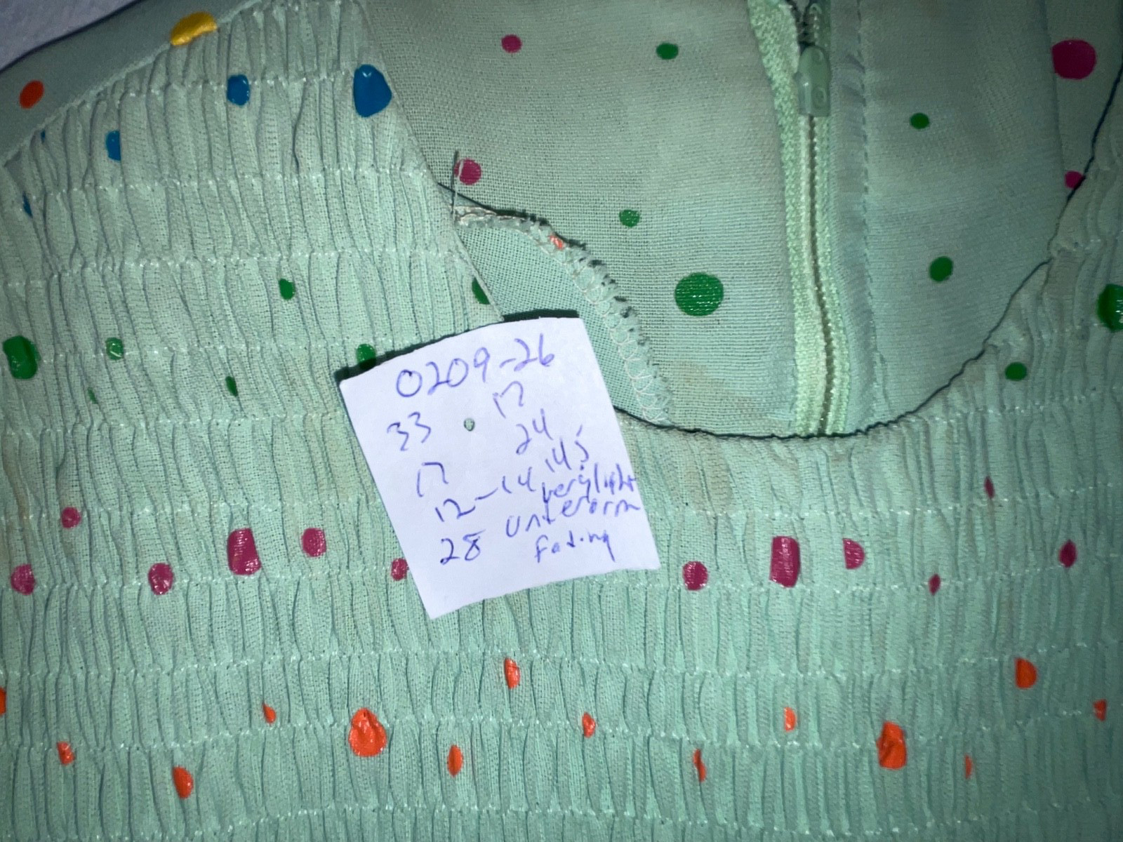 VTG 60s 70s WOMENS S GREEN POLKA DOT DISCO RETRO CUTE FUN PARTY DRESS