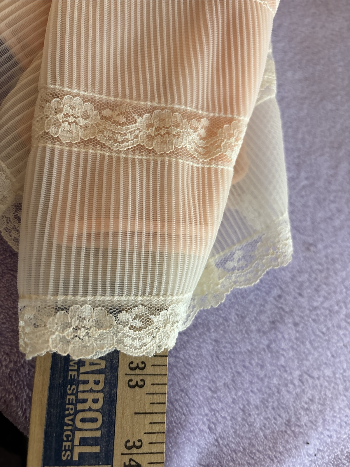 Vintage Van Raalte Gown Robe Set Double Chiffon Lace Medium Babydoll Peignoir