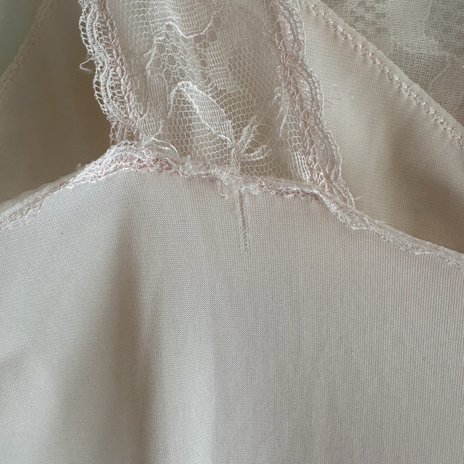 Vintage Dutchmaid 60s Pink Peignoir Set Nylon Sheer Robe & Gown Lace Romantic 14