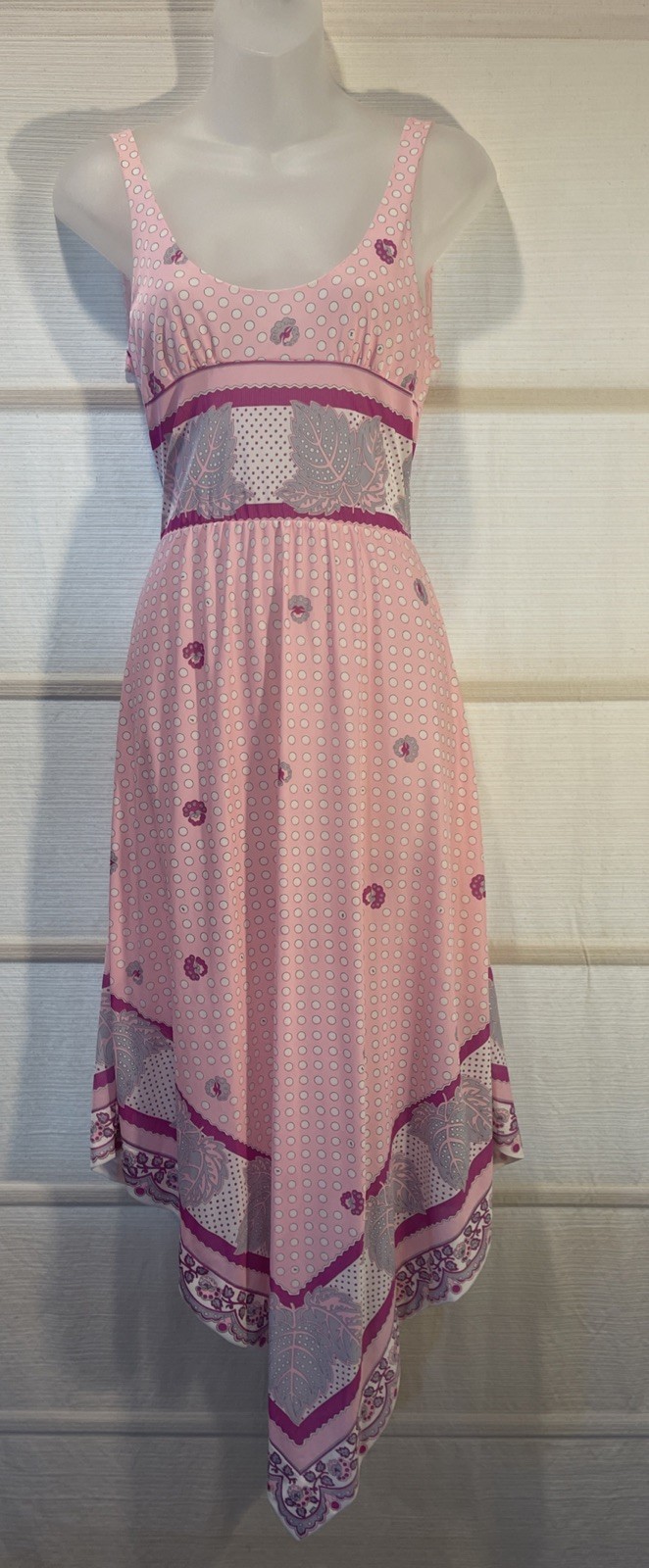 VTG 60&rsquo;s Emilio Pucci for Formfit Rogers Pink Floral Nightgown/Robe Set~XS~EUC