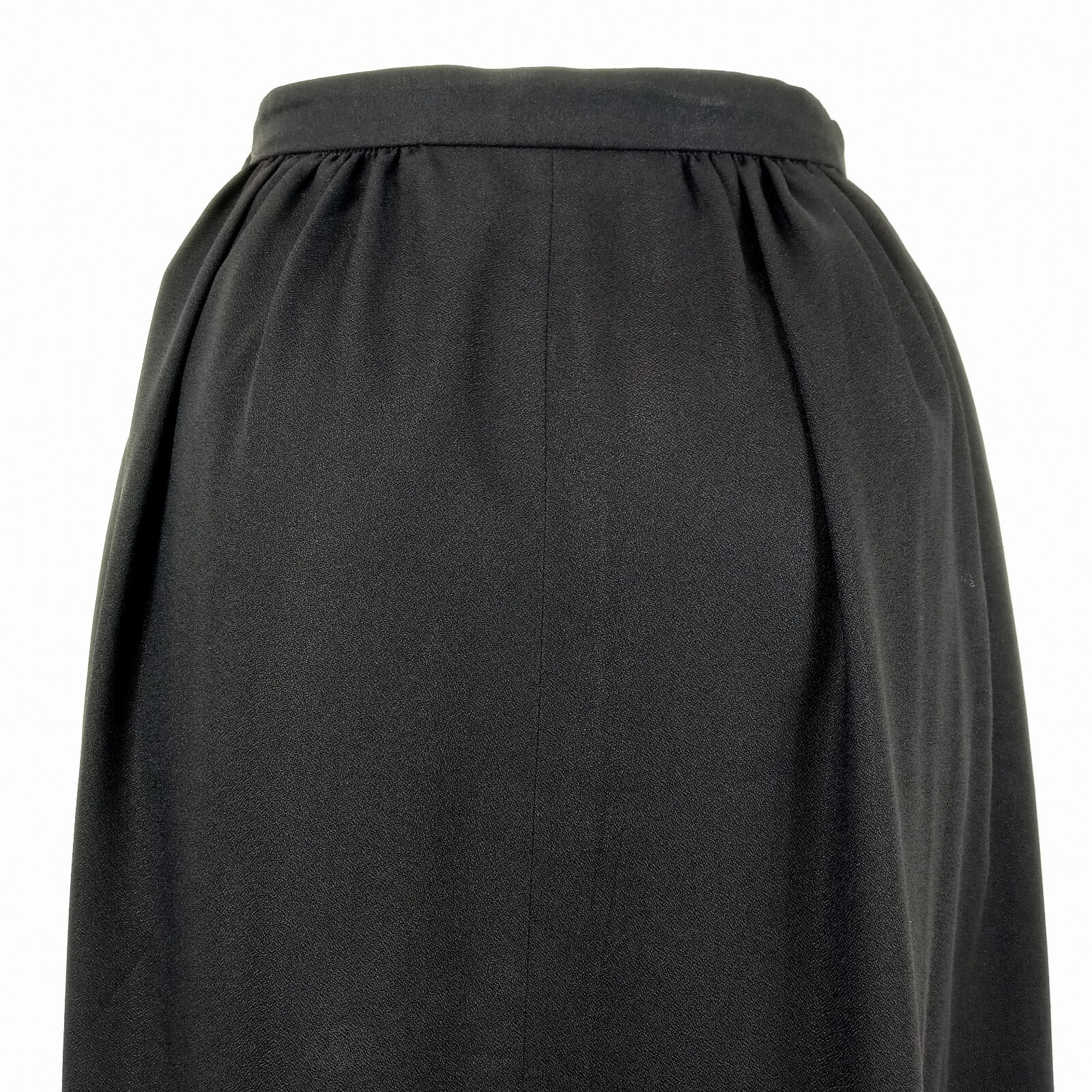 60s Vintage ILGWU Nelly de Grab Black Formal Single Pleat Maxi Skirt Size XS 0-2