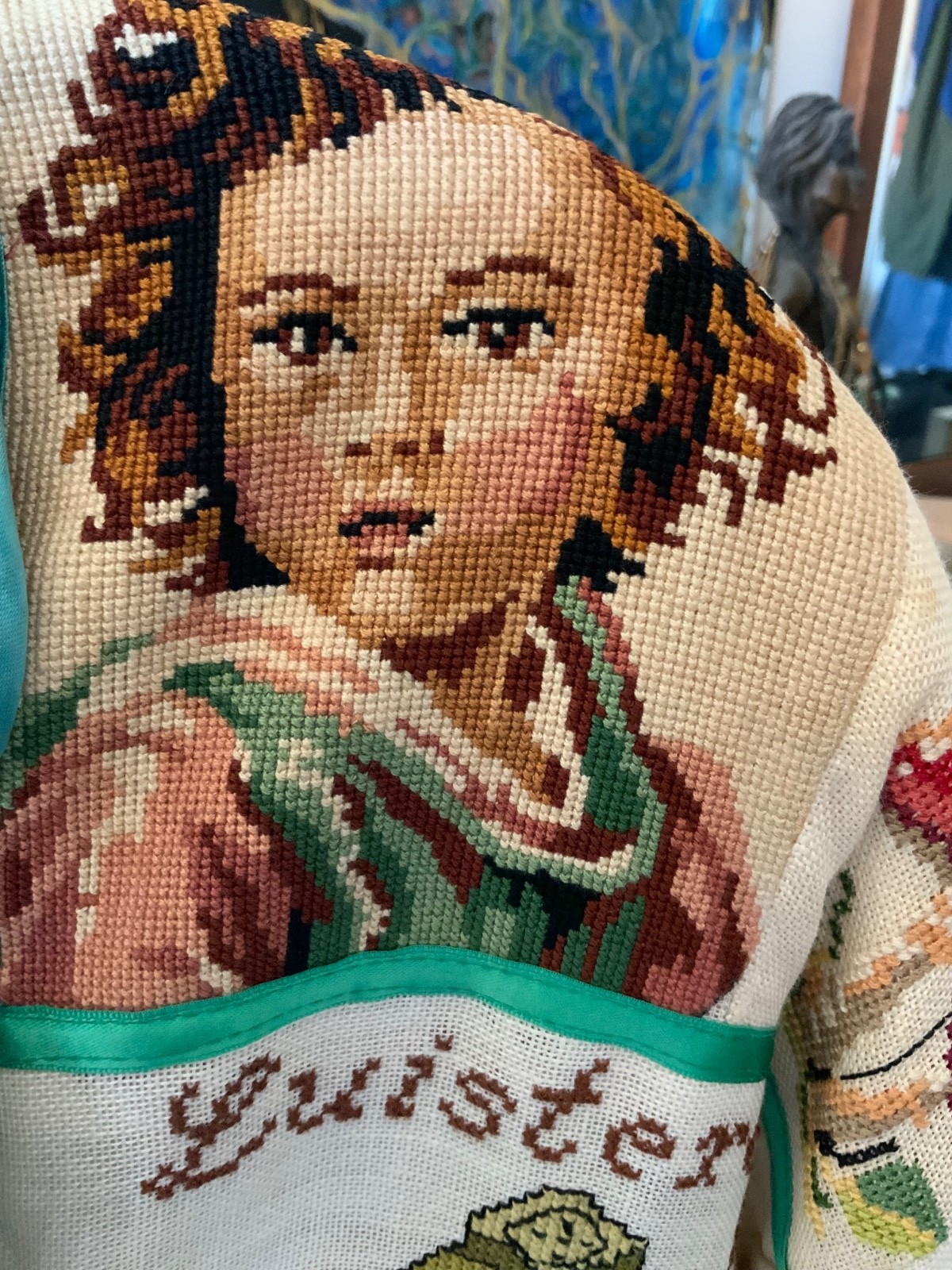 Vintage Folk Hand Stitched Embroidered Jacket