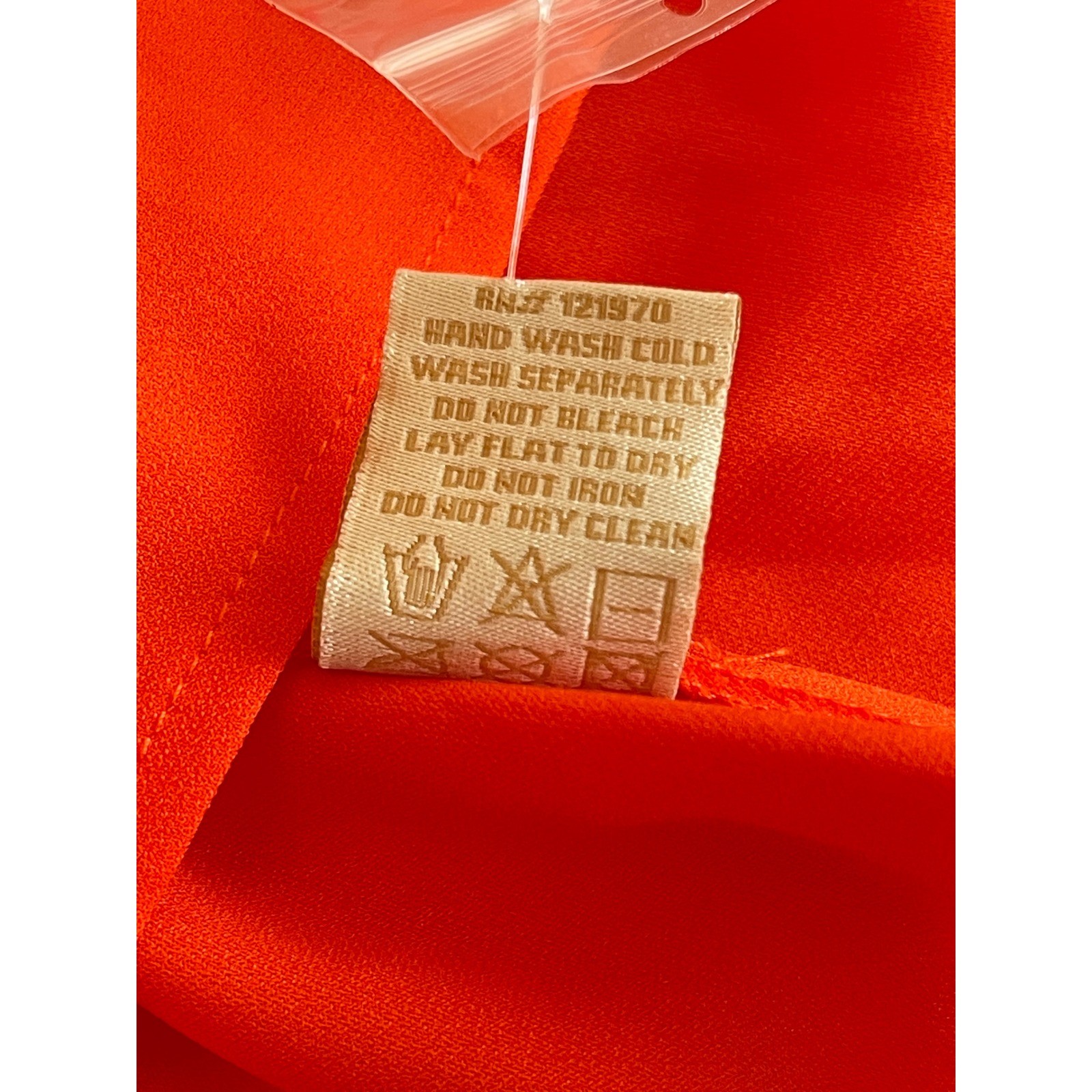 Flying Tomato Orange Pink Danica Pintuck Puff Sleeve Shirt Dress Retro Chic Sm