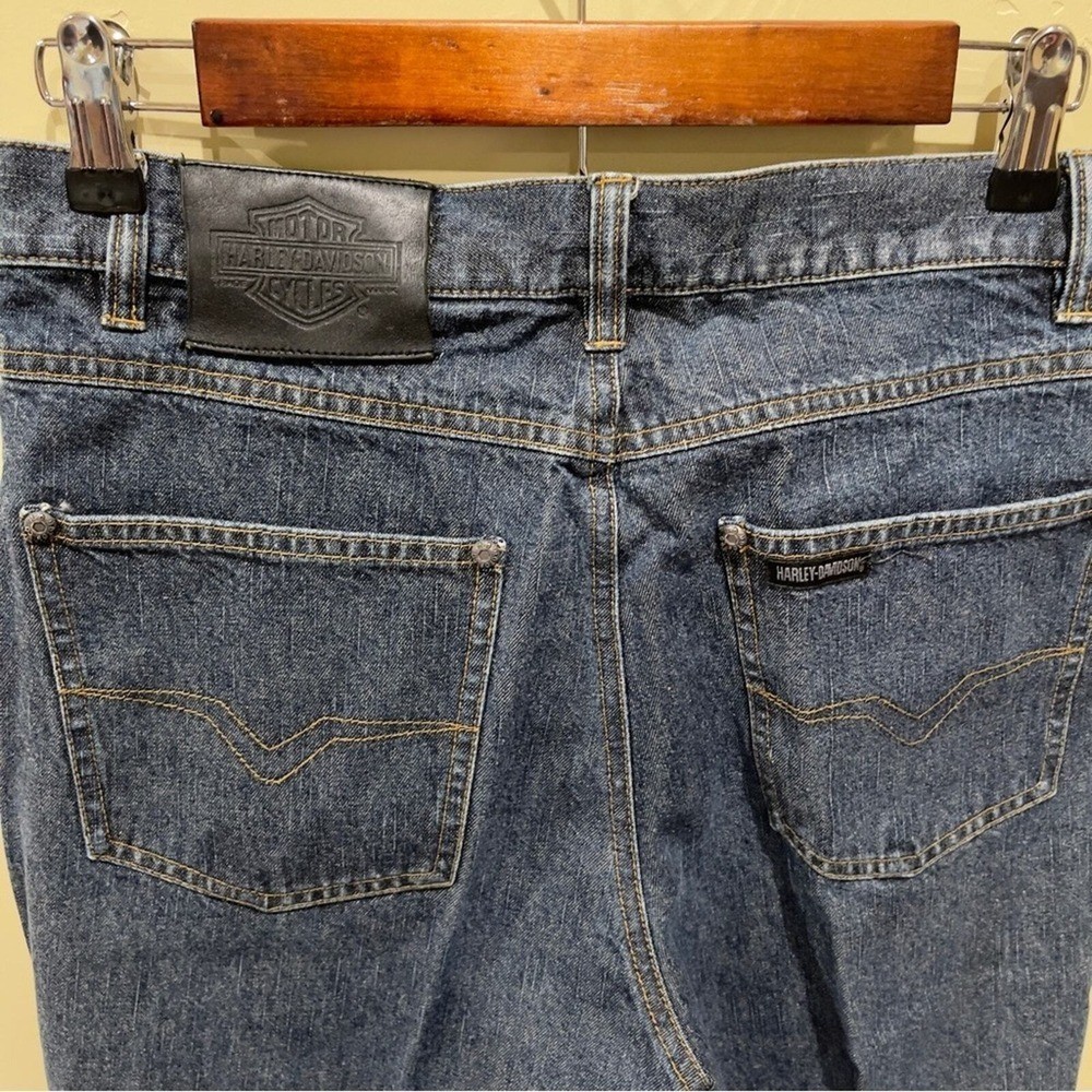 Harley-Davidson Size 8 Rhinestone Jeans Moto Bikercore Biker Babe Straight Leg