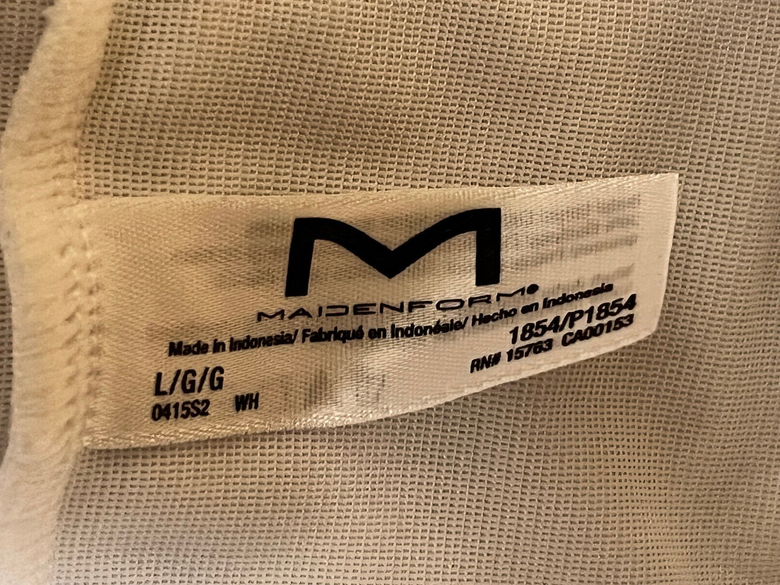 824 Maidenform Large WHITE Firm Control Hi Waist Shaper Brief Panty #1854