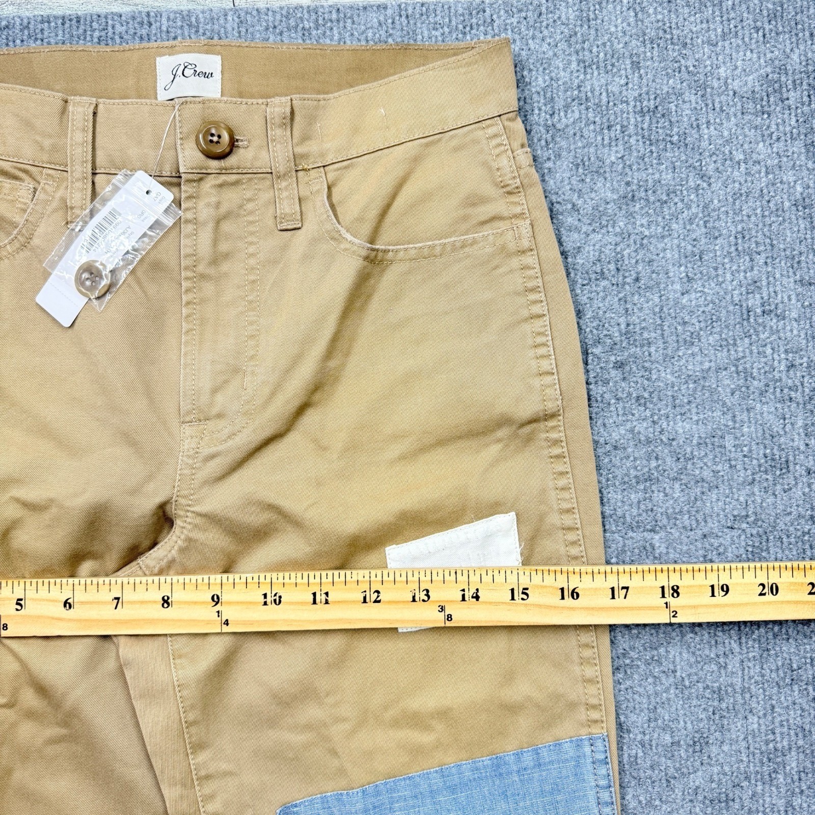 J.Crew Womens 25 Patchwork Chino Pants Cotton Vintage Straight Khaki NWT Preppy