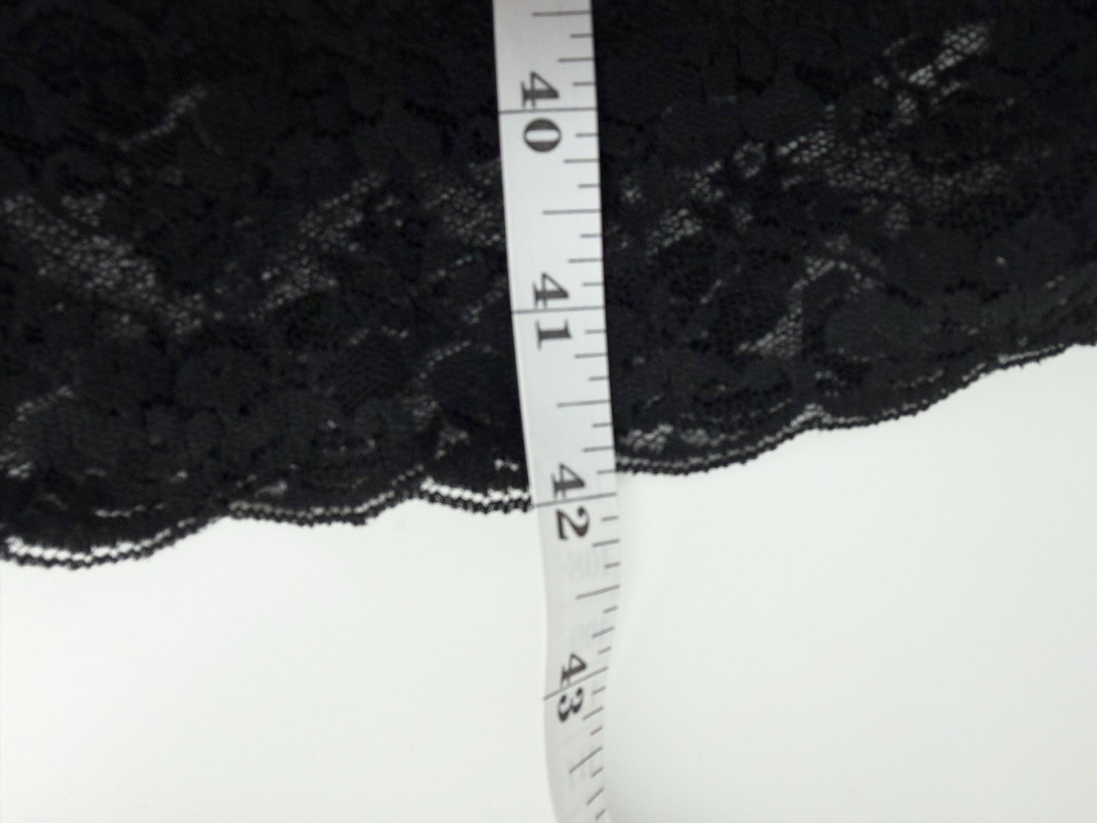 Vintage Perfectform Black Nylon Full Slip 44B XL Lace Antron III Made in USA