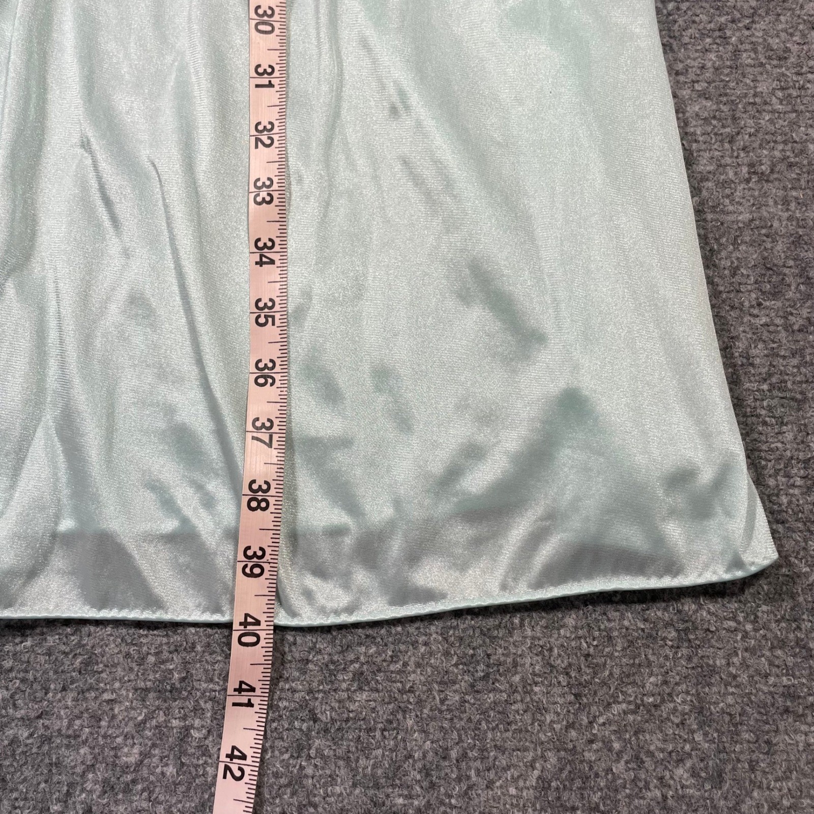 Vassarette Nightgown Medium* Aqua Blue Vintage Lace Trim Flutter Sleeve USA