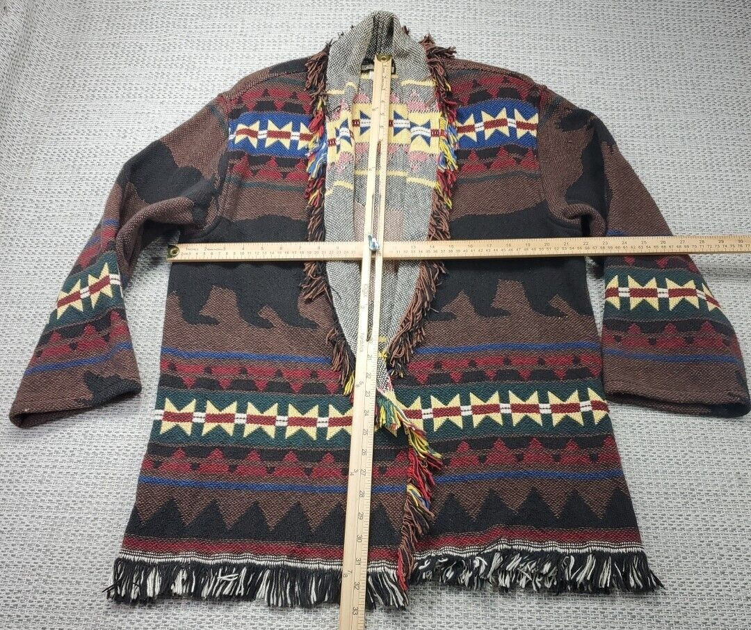 VTG Wrapper Jacket Wrap Womens One SIze Aztec Print Southwestern Coat USA Made
