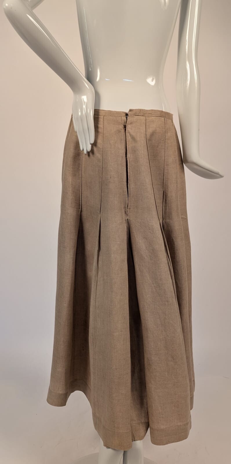 ANTIQUE EDWARDIAN 2 PC LINEN WALKING SUIT W POLISHED SHELL BUTTONS