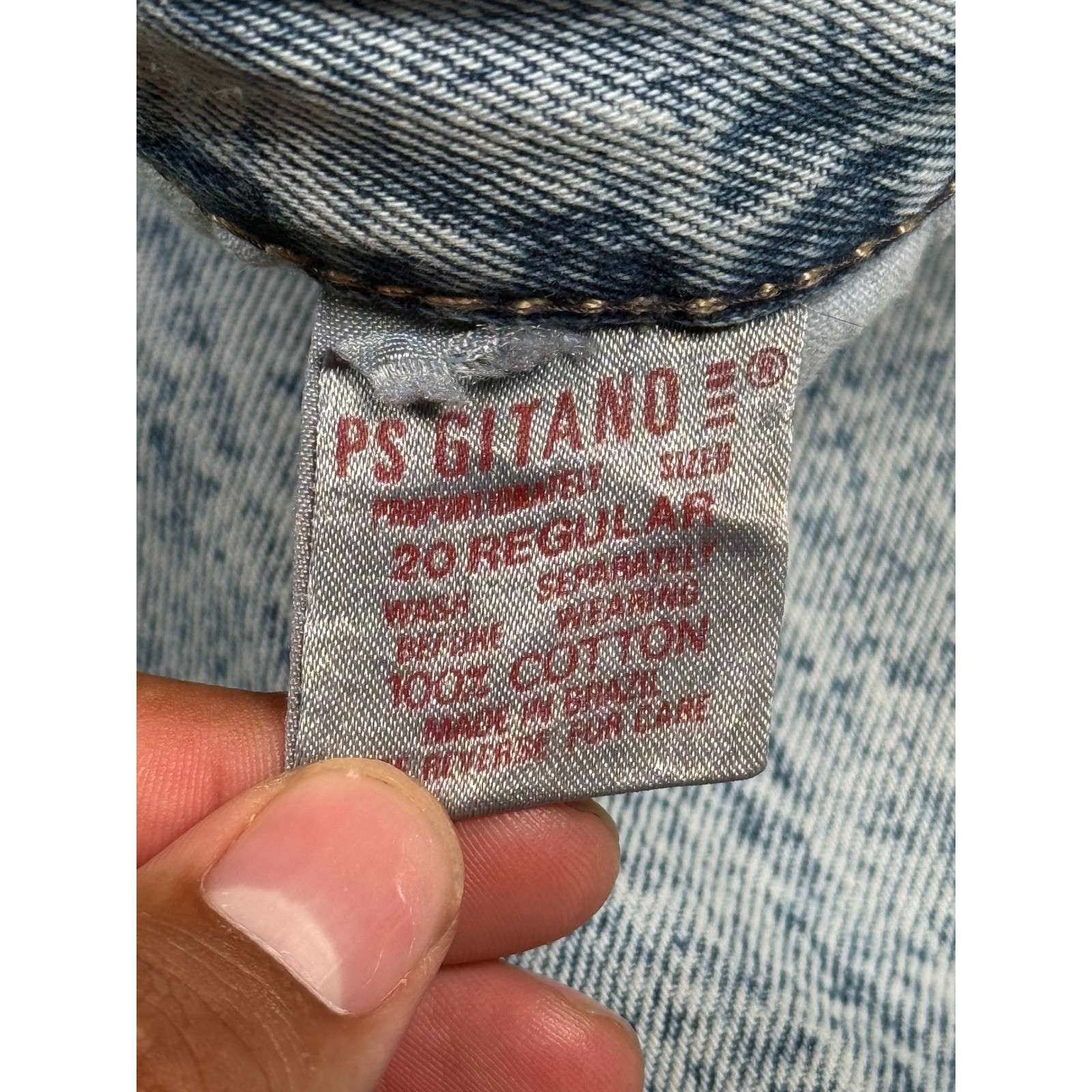 PS Gitano Jeans Womens 20 Regular High Waist Acid Wash Vintage Mom Jean