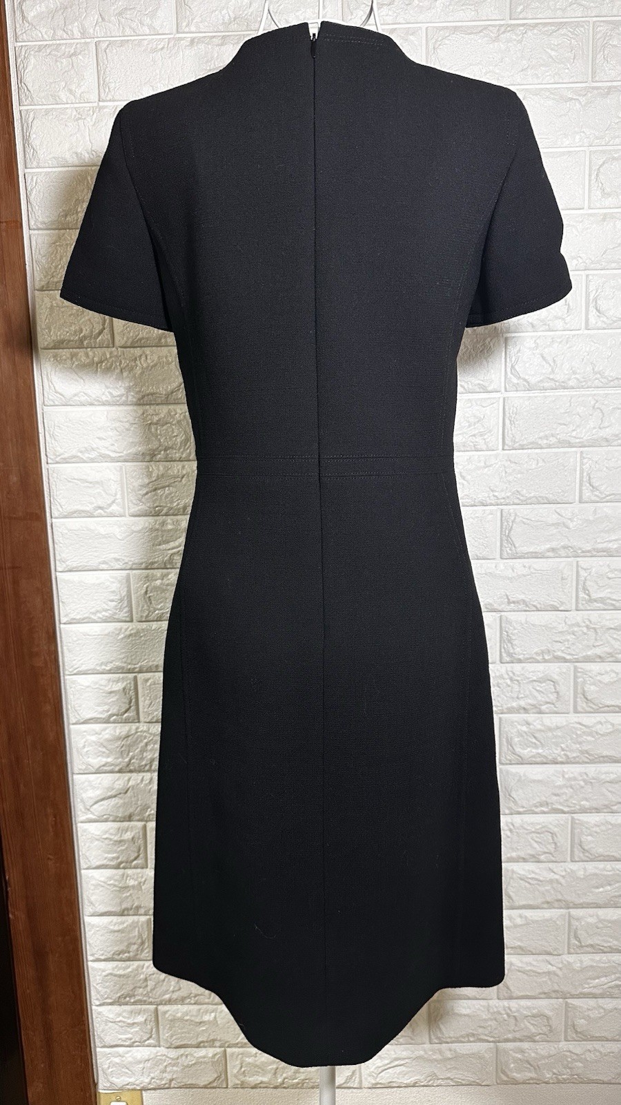 Vintage Courreges Black Wool Mod Dress 9AR Four Pocket Japan Made