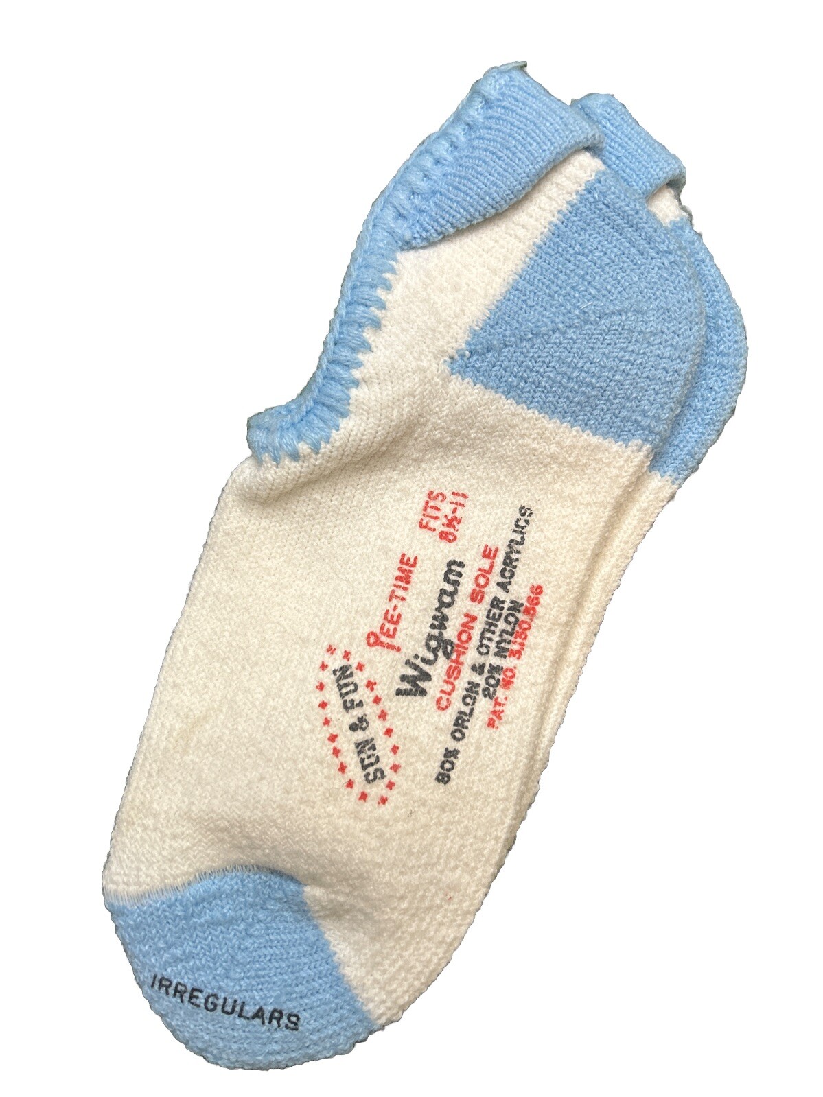 NOS VTG Wigwam Low Socks ankle 8.5-11 Orlon Nylon Acrylic Irregular 80&rsquo;s 90s