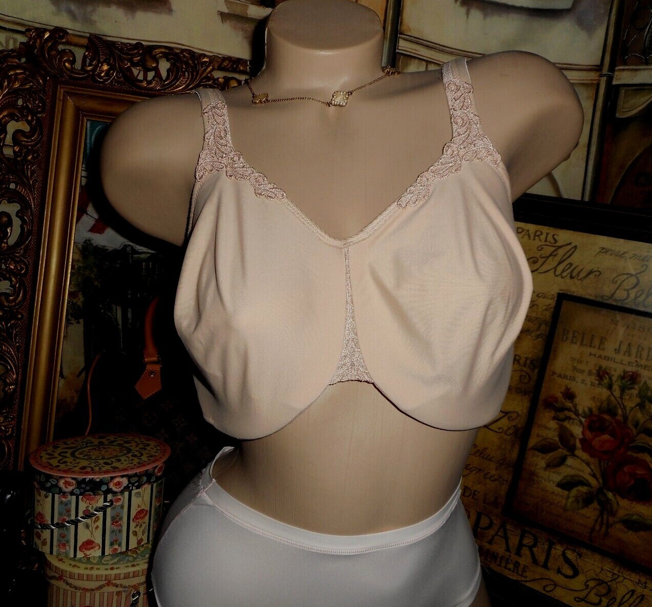 34DDD Wacoal Bra Beige Bodysuede 85814 Ultra Full Figure Orig 60.00