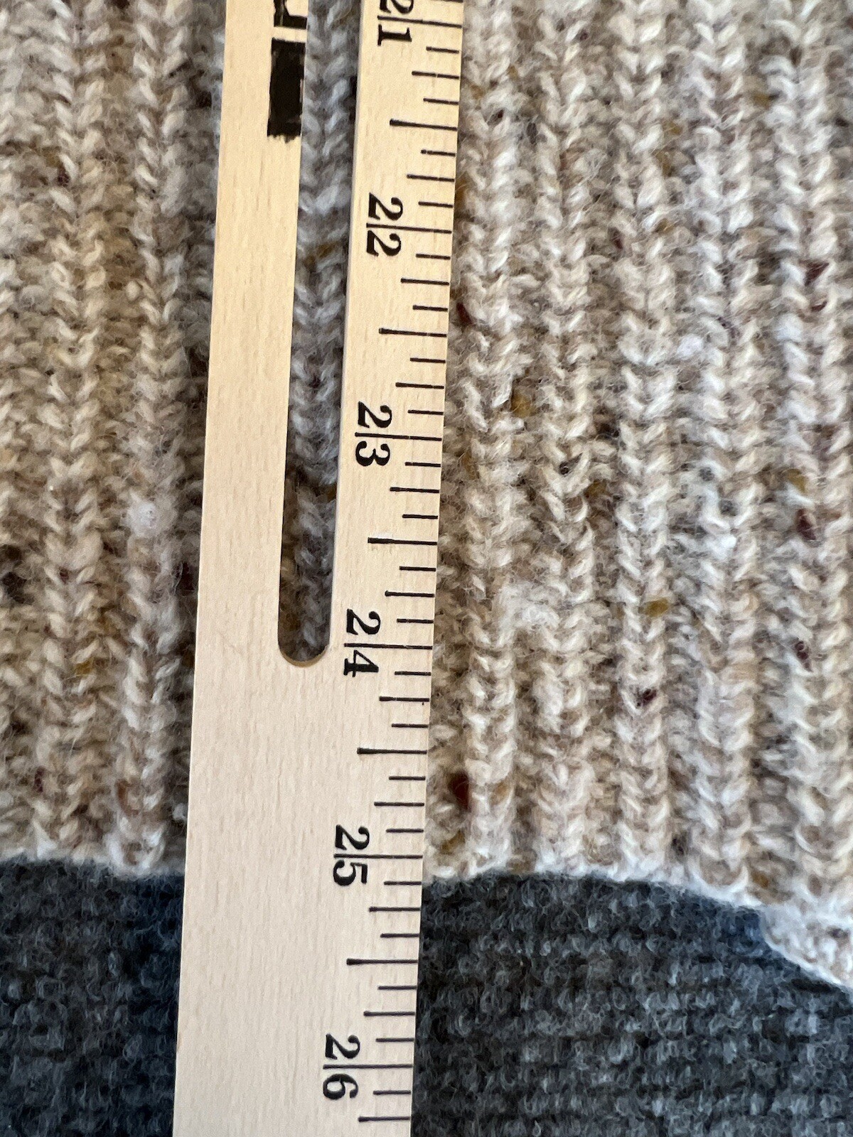 I.B. Diffusion Womens VTG Sweater Wrap Cardigan Oatmeal Chunky Wool Blend