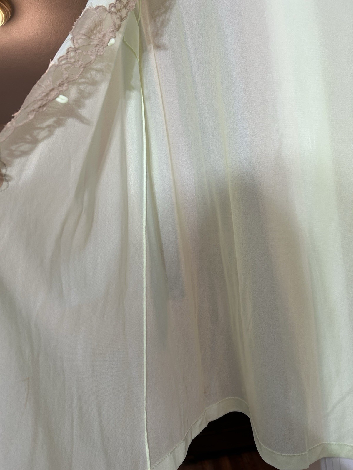 Vintage Emilio Pucci Formfit Rogers Nightgown Robe Lingerie Lace Detail Ivory