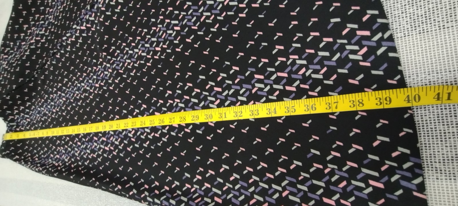 Black Maxi Skirt Geometric Rainbow Pastel Colorful Small 26 Waist VINTAGE