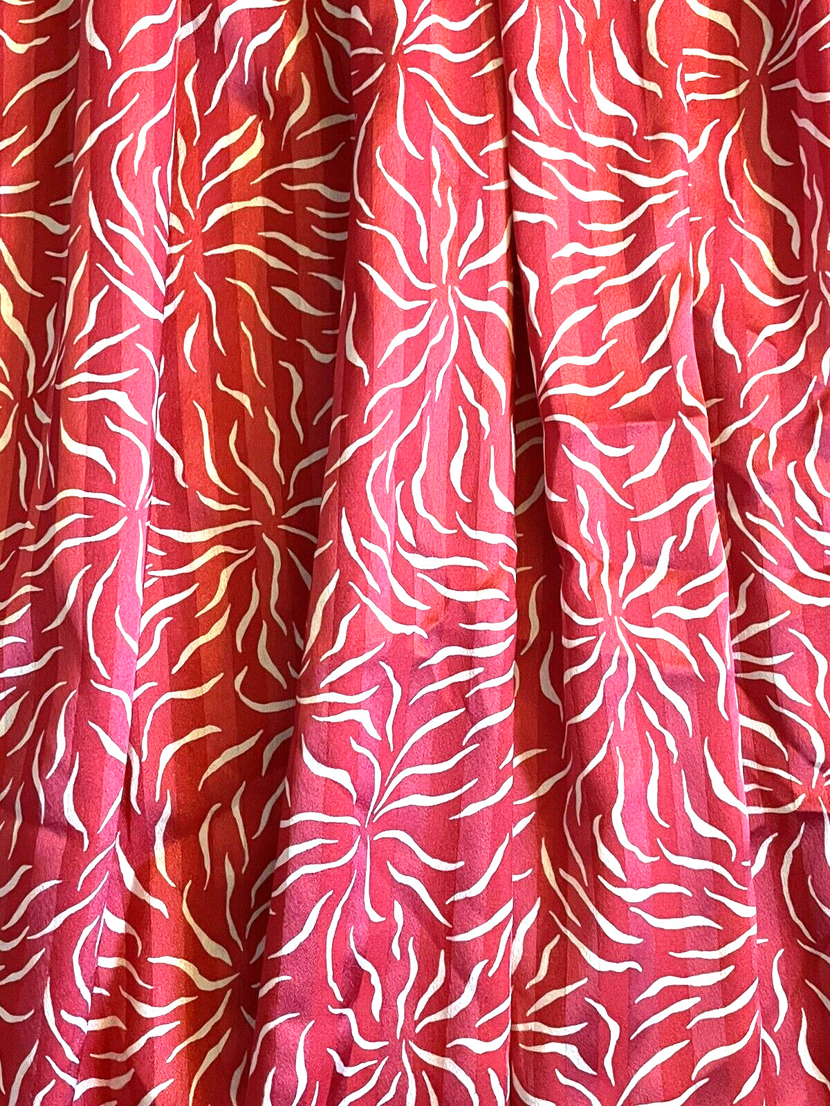 Vtg 80s Long Skirt Silk Union Made Evan Picone Starburst Pink Size 0 2 4 XS