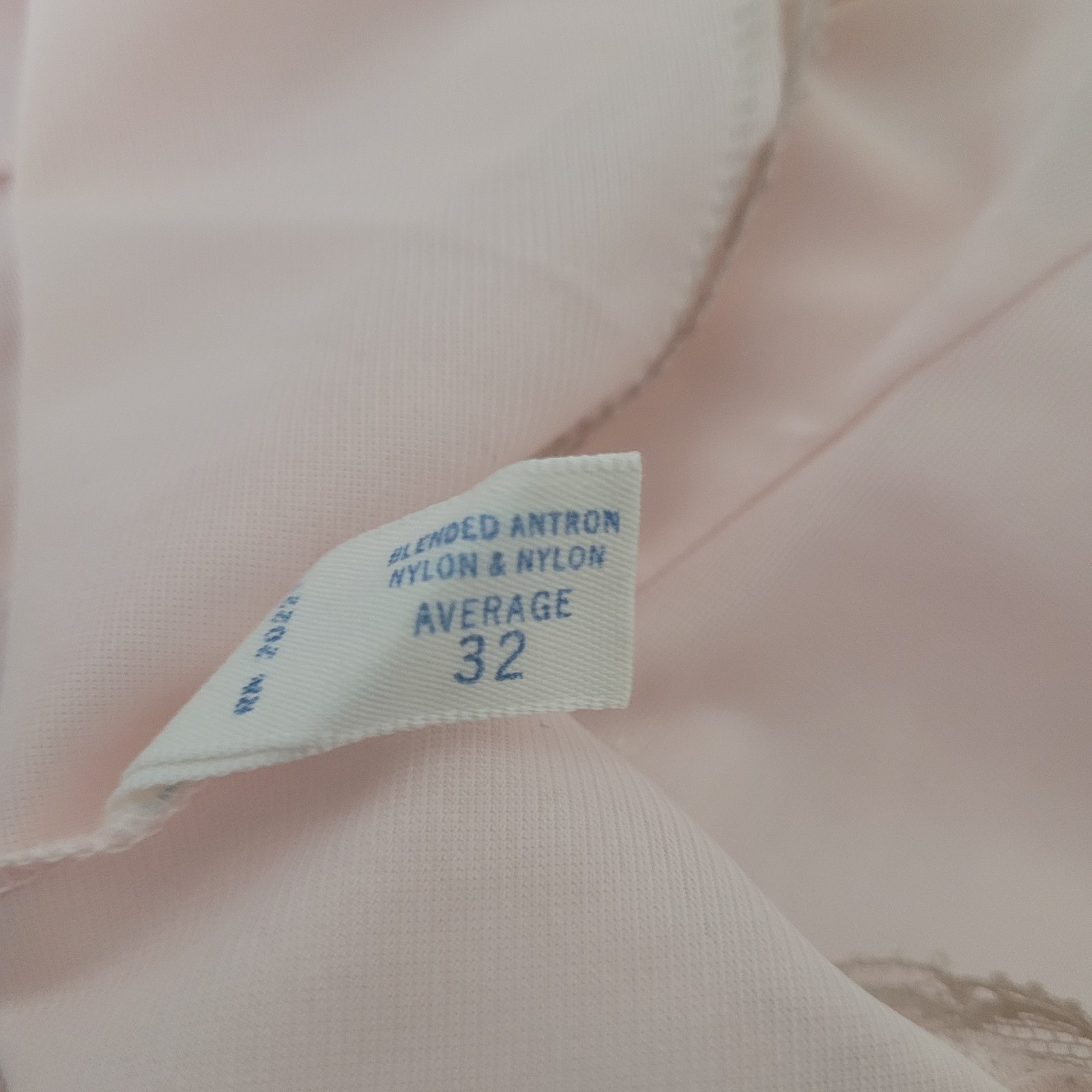 Vintage Charmode Sears Nylon Lace Full Slip Dress Sz 32 Pink Romantic Coquette