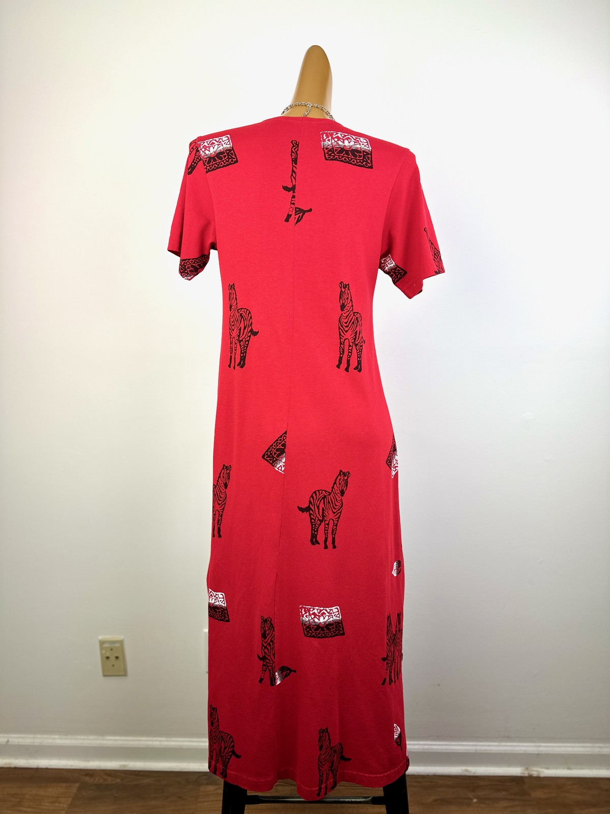 Vintage VTG 90s grunge dress animal print midi sundress
