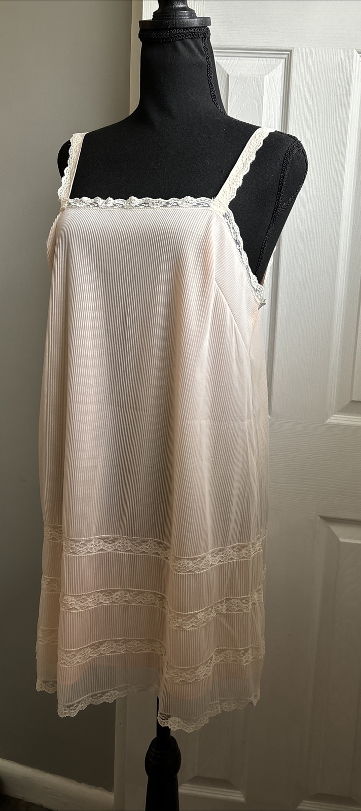 Vintage Van Raalte Gown Robe Set Double Chiffon Lace Medium Babydoll Peignoir