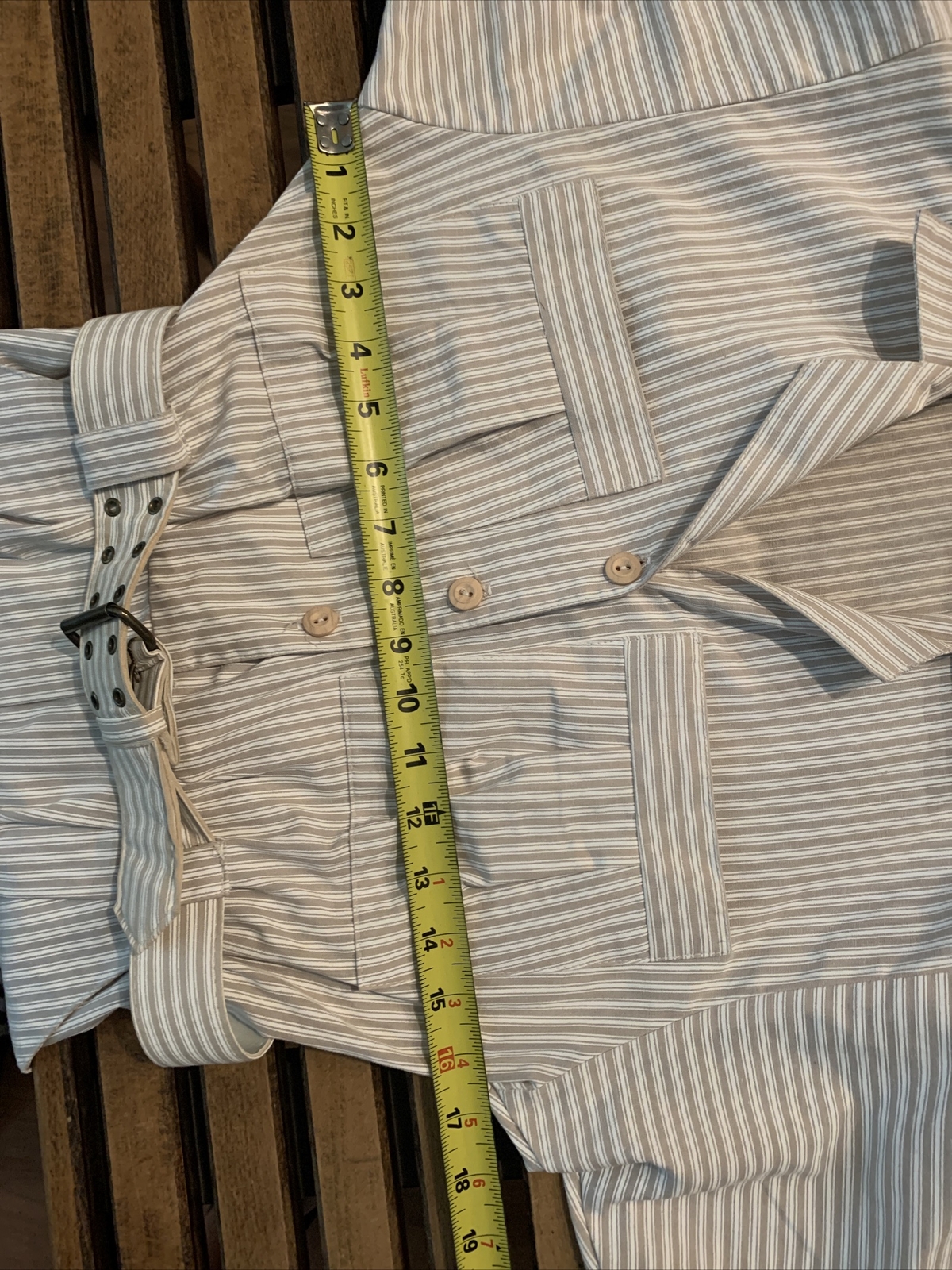 Vintage 70’s MOD TAURUS II STRIPED Belted Stripped Polyester/Cotton Dress Size 6