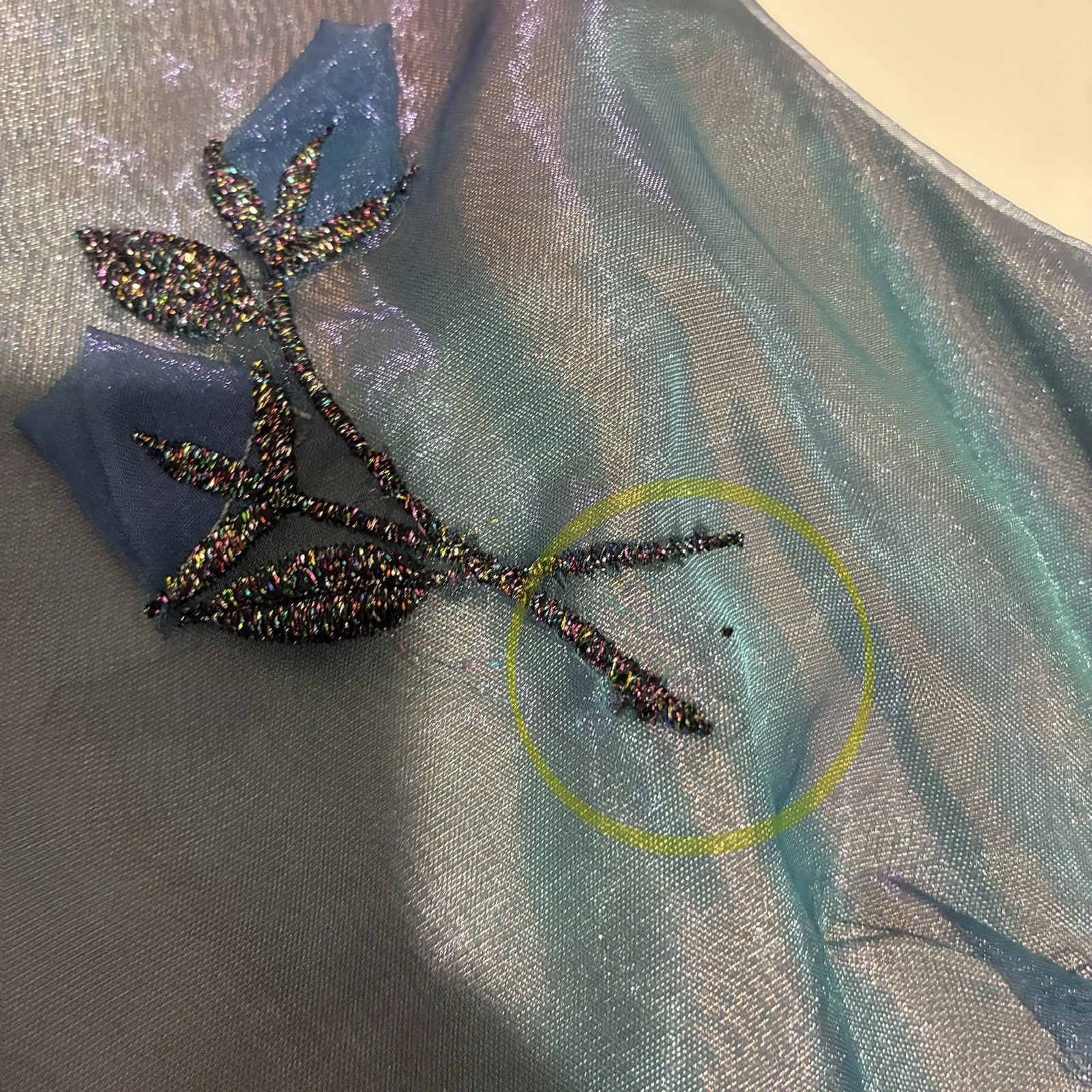 City Triangles Women&rsquo;s VTG 90s Blue Iridescent Dress Fairy Grunge Prom 5