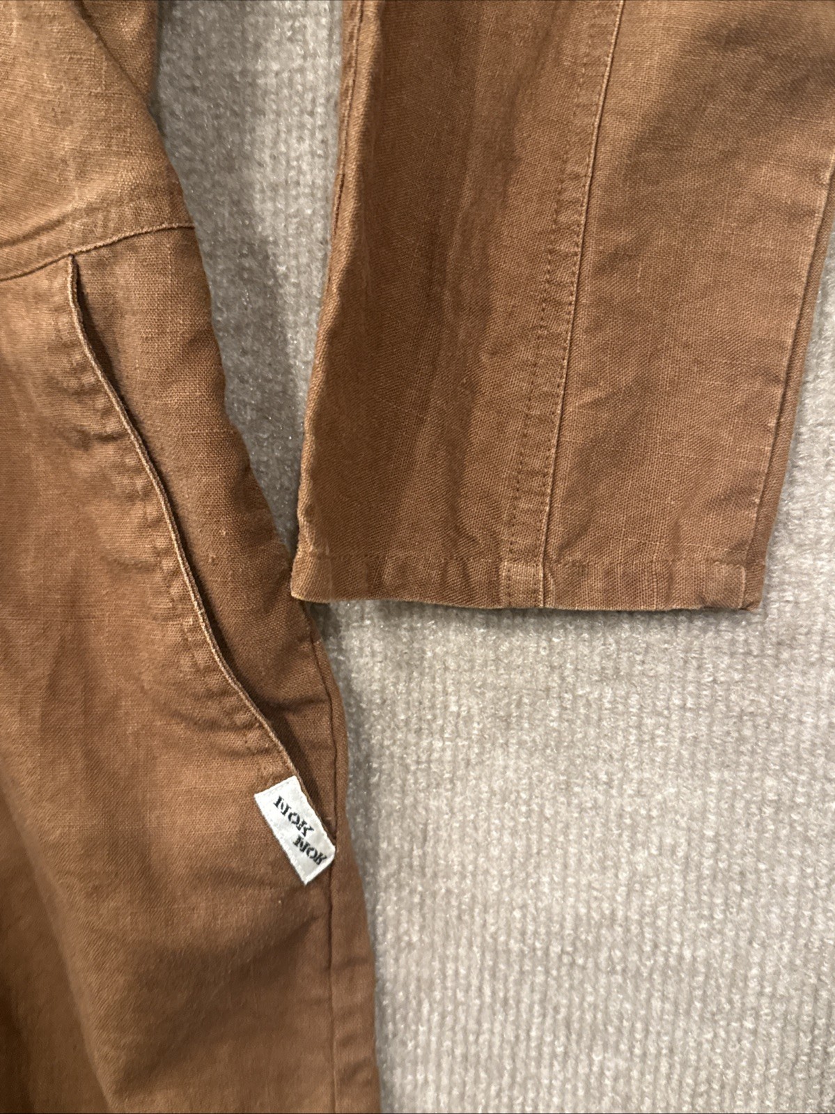 NOK NOK Vintage Brown Original 80s Style Dress, Front Zip, Pockets, Unique