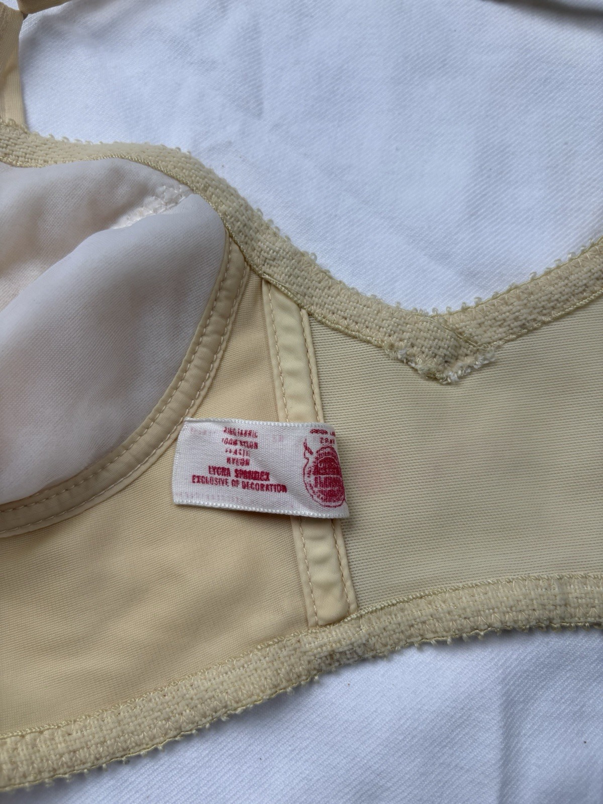VTG Lady Marlene 565 Deep Plunge Front Closure Bra 1960s ILGWU Union Made 34B