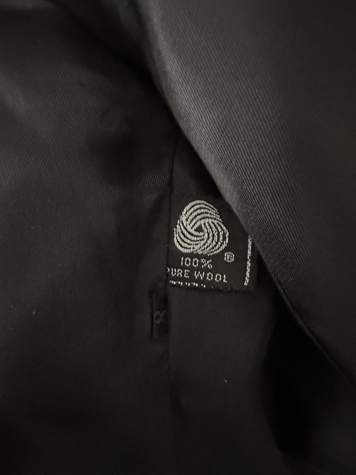 GIORGIO SANT ANGELO Vintage Cropped Black Wool Asymmetrical Lapel Blazer Sz M